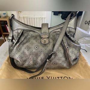 LV Louis Vuitton Metallic Hobo Mahina Bag